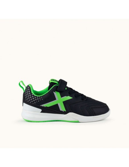 Zapatillas Negras Munich RONDITO KID ELASTIC LACE niño Futbol Sala 4067020