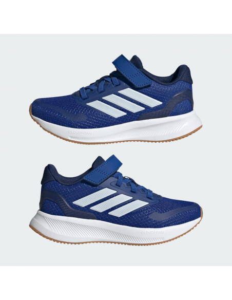 Calzado Running Azul Adidas RUNFALCON 5 EL C-JP5147-AZUL-UNISEX JUNIOR