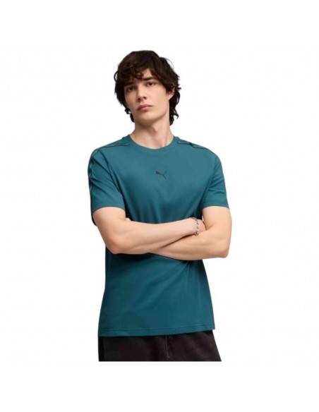 CAMISETA PUMA VERDE  HOMBRE  ESS TAPE TEE EMERALD ICE 691693-41
