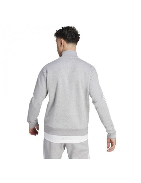 Sudadera ADIDAS-M 3S FL 1/4 Z-IJ8905-GRIS-HOMBRE