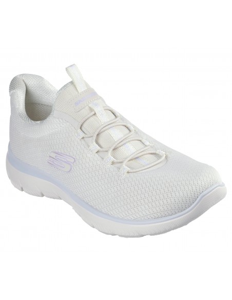 Calzado multideporte-Skechers SUMMITS-SUMMER BLUSH 150268-NTMT MUJER-BLANCO