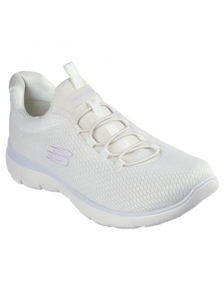 Calzado multideporte-Skechers SUMMITS-SUMMER BLUSH 150268-NTMT MUJER-BLANCO
