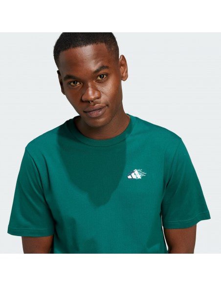 Camiseta manga corta Adidas-M L M EMB TEE-JJ3980 VERDE-HOMBRE
