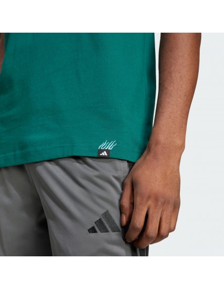 Camiseta manga corta Adidas-M L M EMB TEE-JJ3980 VERDE-HOMBRE