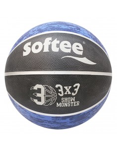 BALÓN BALONCESTO SOFTEE NYLON MONSTER (NEGRO/AZUL,3X3 )