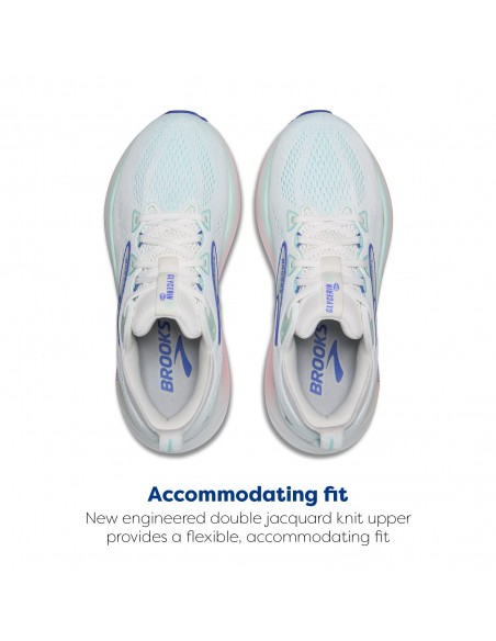 ZAPATILLA BROOKS GLYCERIN 22   1204341B110 WHITE/LIMPET SHELL/AMPARO BLUE WOMAN