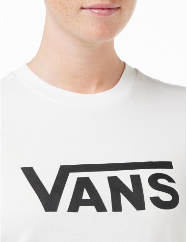 VANS WN DROP SS CREW-B WHITE
