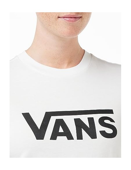 VANS WN DROP SS CREW-B WHITE