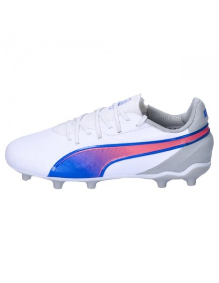 BOTA DE FÚTBOL PUMA KING MATCH FG/AG JR WHITE (108048-02)