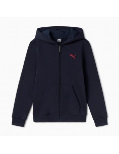 PUMA ESS+ GRAPHIC Hoodie FZ FL B - blue