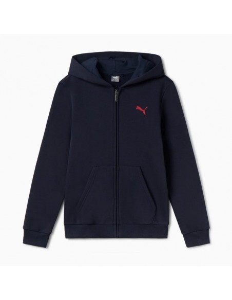 PUMA ESS+ GRAPHIC Hoodie FZ FL B - blue