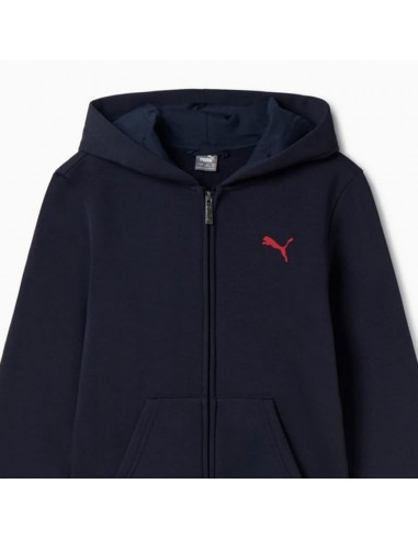 PUMA ESS+ GRAPHIC Hoodie FZ FL B - blue