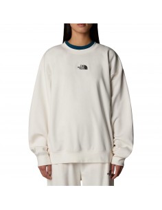 SUDADERA CUELLO REDONDO TNF W ESS OS CREW WHITE DUNE