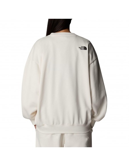 SUDADERA CUELLO REDONDO TNF W ESS OS CREW WHITE DUNE