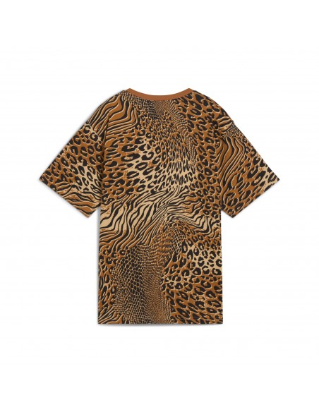 Camiseta manga corta Puma-ESS GRAPHIC ANIMAL Relaxed AOP Tee-688533-63-BEIGE MUJER