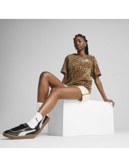 Camiseta manga corta Puma-ESS GRAPHIC ANIMAL Relaxed AOP Tee-688533-63-BEIGE MUJER