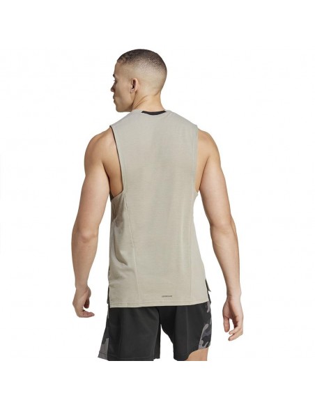 Camiseta de tiras Adidas-D4T TANK-IX9160 GRIS PLATA-HOMBRE