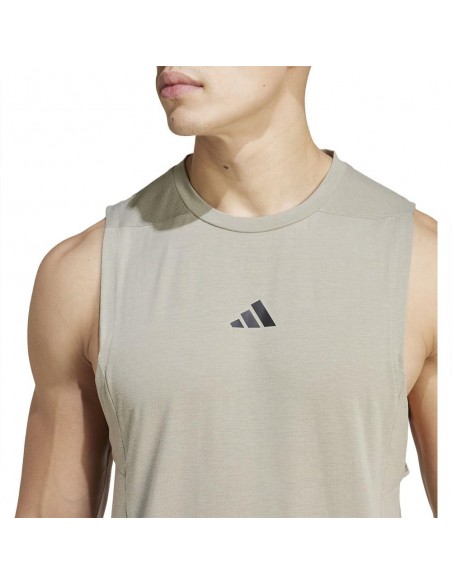 Camiseta de tiras Adidas-D4T TANK-IX9160 GRIS PLATA-HOMBRE