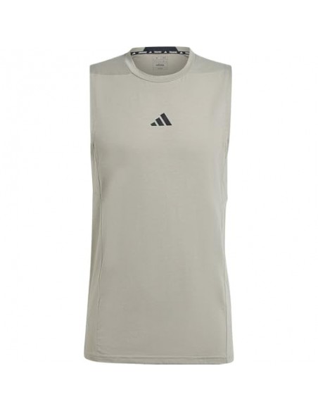 Camiseta de tiras Adidas-D4T TANK-IX9160 GRIS PLATA-HOMBRE