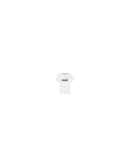 Camiseta de manga corta PUMA 586985-35-ESS+ 2 Col Logo Tee B-UNISEX JUNIOR-VERDE