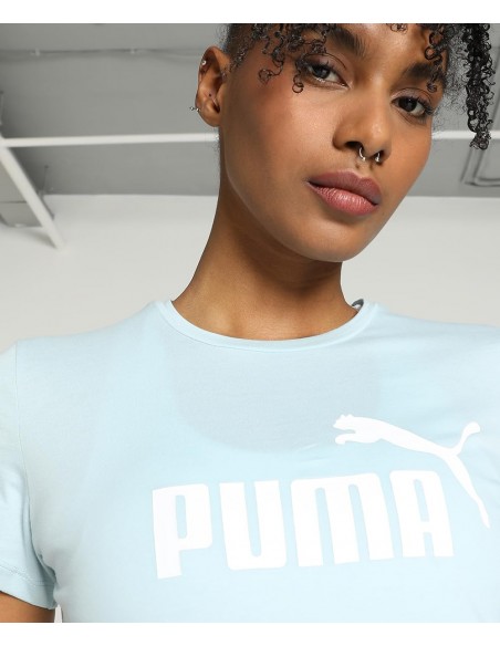 Camiseta de manga corta PUMA 586775-25-ESS Logo Tee (s)-MUJER-VERDE