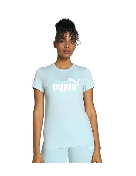 Camiseta de manga corta PUMA 586775-25-ESS Logo Tee (s)-MUJER-VERDE