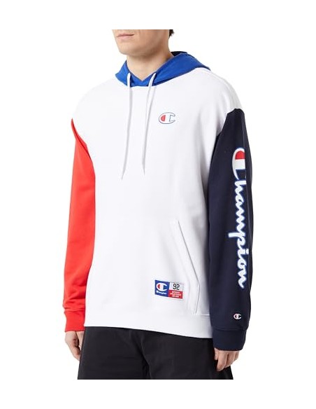 Sudadera CHAMPION Hooded Sweatshirt-219738-WW001-BLANCO-HOMBRE