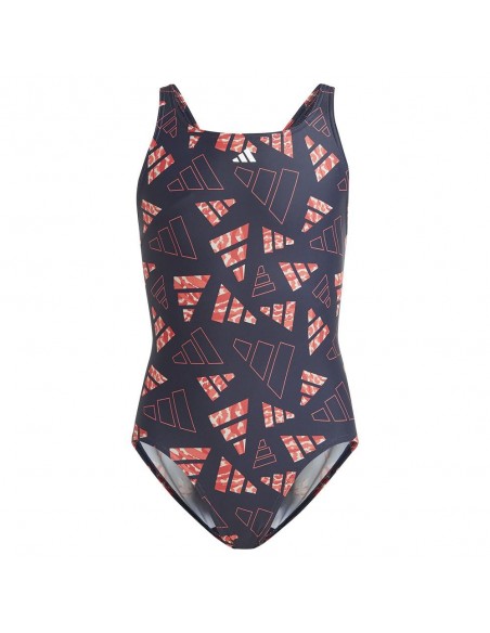 Bañador ADIDAS-AOP BARS SUIT G-IB4314-AZUL MARINO-NIÑA