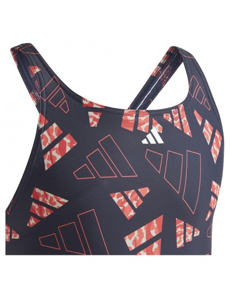Bañador ADIDAS-AOP BARS SUIT G-IB4314-AZUL MARINO-NIÑA