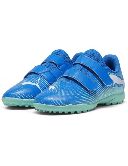 BOTA DE FÚTBOL FUTURE 7 PLAY TT V JR BLUE-MINT (107955-01)