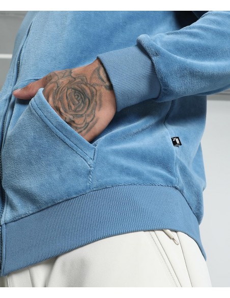 CHAQUETA PUMA ESS+ MINIMAL GOLD VELOUR TRACK JACKET