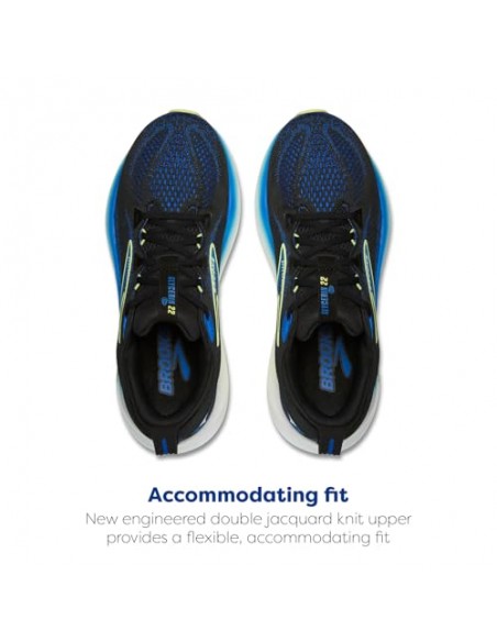 ZAPATILLA BROOKS GLYCERIN 22 1104451D002 BLACK/COBALT/NEON YELLOW MEN