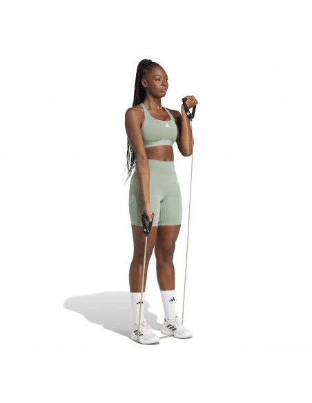 Malla Corta Adidas-OPT ESS ST 7IN-JI5522 VERDE-MUJER
