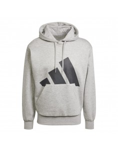 Sudadera Adidas-M BL FL HD-IN6160 GRIS-HOMBRE