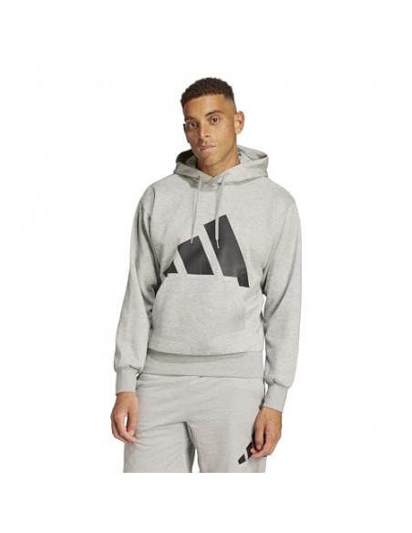 Sudadera Adidas-M BL FL HD-IN6160 GRIS-HOMBRE