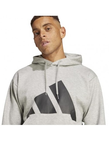 Sudadera Adidas-M BL FL HD-IN6160 GRIS-HOMBRE