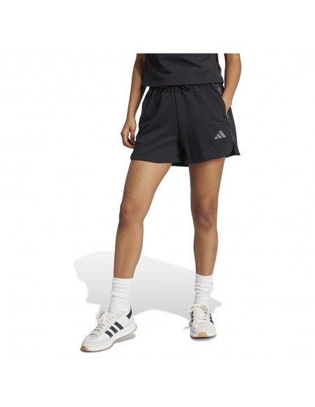 Pantalón corto Adidas-W AOP 3S SH-JG6224 NEGRO-MUJER