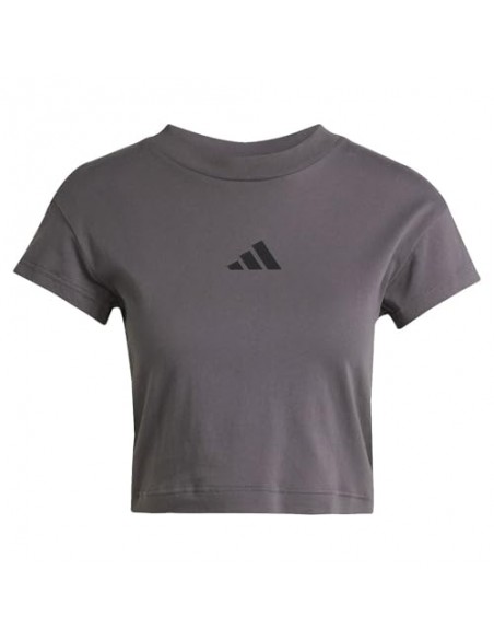 Camiseta manga corta Adidas-W FI SL BB TEE-JE4004  VERDE -MUJER
