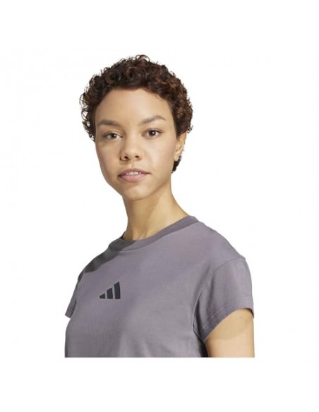 Camiseta manga corta Adidas-W FI SL BB TEE-JE4004  VERDE -MUJER
