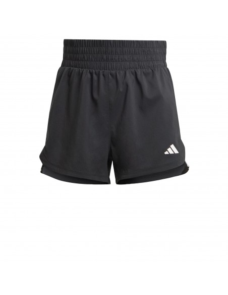 Pantalón corto Adidas-PACER WVN HIGH-IT7760 NEGRO-MUJER