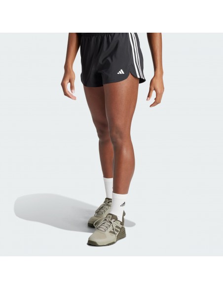 Pantalón corto Adidas-PACER WVN HIGH-IT7760 NEGRO-MUJER