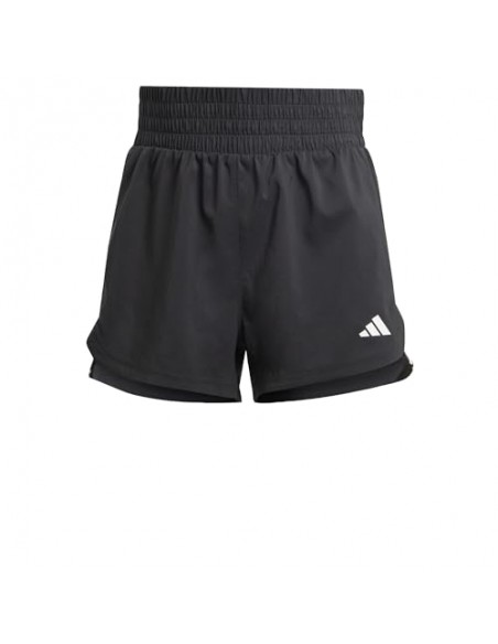 Pantalón corto Adidas-PACER WVN HIGH-IT7760 NEGRO-MUJER