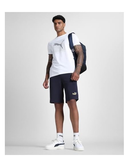 Pantalón corto Puma-ESS 2 COLOR No. 1 Logo Shorts 10 TR-684715-16-AZUL MARINO UNISEX