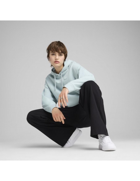 Sudadera Puma-ESS ELEVATED Comfort Hoodie TR-685018-67-VERDE AGUA MUJER
