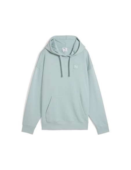 Sudadera Puma-ESS ELEVATED Comfort Hoodie TR-685018-67-VERDE AGUA MUJER