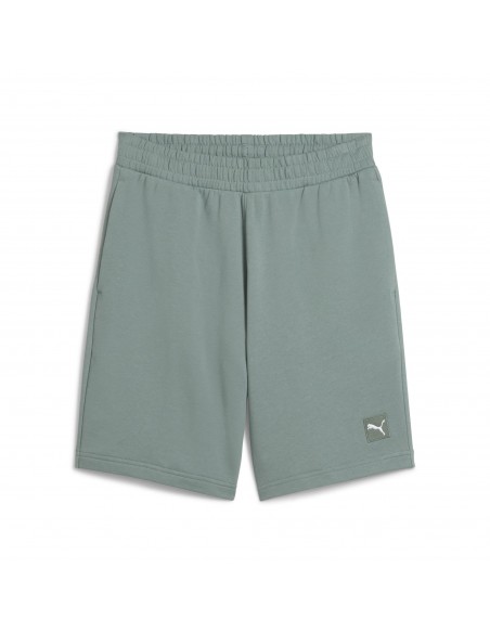 Pantalón corto Puma-ESS ELEVATED Shorts 9 TR-684730-30-VERDE UNISEX