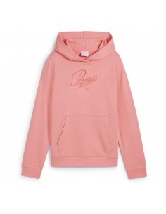 Sudadera PUMA ESS SCRIPT HOODIE SALMON