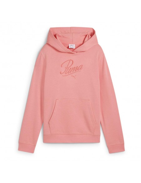 Sudadera PUMA ESS SCRIPT HOODIE SALMON
