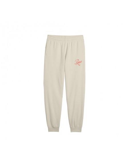 Pantalon Chandal Puma-ESS SCRIPT Sweatpants TR G-685807-87-BLANCO NIÑA