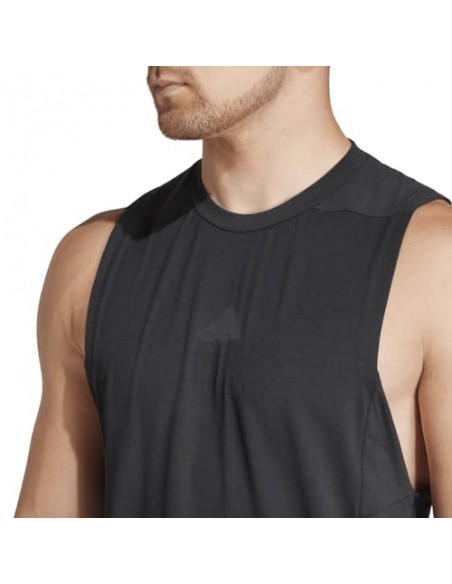 Camiseta de tiras Adidas-D4T TANK-IK9726 NEGRO-HOMBRE